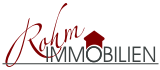 Logo von Raum Immobilien mit einem stilisierten Hausdach über dem Buchstaben "M".