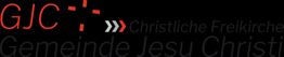 GJC-Logo der Christlichen Freikirche Gemeinde Jesu Christi auf schwarzem Hintergrund.