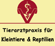 Logo mit Text: "Tierarztpraxis für Kleintiere & Reptilien", Schlange und Stab-Symbol oben.