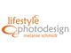 Logo von "lifestyle photodesign melanie schmidt" in orange und grau.