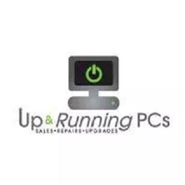 Logo featuring a computer icon and the text "Up & Running PCs - Sales, Repairs, Upgrades."