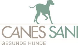 Logo mit einem Hund und der Aufschrift "CANES SANI Gesunde Hunde".