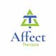 Logo met groene en blauwe driehoeken en tekst: "Affect Therapie".