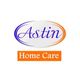 Logo of "Astin Home Care" in blue and orange on a white background.