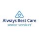 Logo for Always Best Care Senior Services, featuring a triangle with a heart inside.