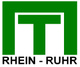 Grünes Logo mit großem "T" und Text "RHEIN-RUHR" darunter.