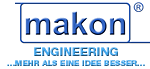 "Logo mit dem Text 'makon ENGINEERING ...MEHR ALS EINE IDEE BESSER...'"