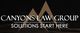 Canyons Law Group logo with "Solutions Start Here" text and mountain graphic.