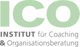 Logo des ICO Instituts für Coaching & Organisationsberatung in grüner und grauer Schrift.