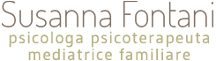 Logo con testo: "psicologa psicoterapeuta" su sfondo marrone.