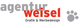 Logo von Agentur Weisel mit Pfotenabdruck, Text "Grafik & Webdesign."