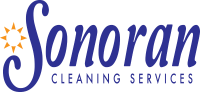 Logo of Sonoran Cleaning Services with a sun icon beside the letter "S".