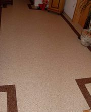 Steinteppich Flur mit Intarsie