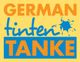 Buntes Logo mit den Worten "German Tinten Tanke" und einem blauen Tintenklecks.