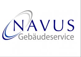 NAVUS Gebäudeservice-Logo mit blauen und grauen Kreisen auf weißem Hintergrund.