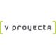 Logo con texto gris "v proyecta" entre corchetes verdes sobre fondo blanco.