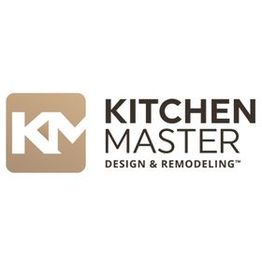 Logo of Kitchen Master Design & Remodeling with KM initials in a brown square.