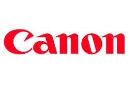 Logotipo de Canon en letras rojas sobre un fondo blanco.