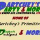 Colorful business sign for Dartchey's Party & More at 215 Knepp Ave, Lewistown, PA.