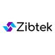 Zibtek logo with a stylized purple and blue icon on a white background.