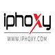 Logo with the text "iphoxy" and website URL "www.iphoxy.com" in black and red letters.