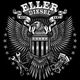 Eagle with shield and tools, "Eller Diesel" written above, on a black background.