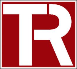 Rot-weißes Logo mit den Buchstaben T und R.