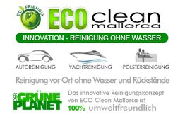 Umweltfreundliches Reinigungsangebot von ECO Clean Mallorca ohne Wasser und Rückstände.