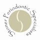 Logo with words "Stoner Periodontic Specialists" circling a stylized curved design in beige.