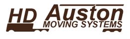 HD Auston Moving Systems logo with stylized truck graphics and brown text.
