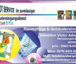 Temdot Service Ihr zuverlässiger Reinigungsdienst !