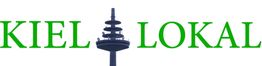 Text "KIEL LOKAL" in Grün mit einem Fernsehturm zwischen den Wörtern.