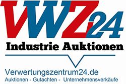 Logo von VWZ24 Industrie Auktionen mit Website und Dienstleistungen: Auktionen, Gutachten, Verkäufe.