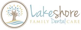 Lakeshore Family Dental Care logo with tree inside a circular emblem.