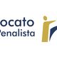 Logo con scritta "Avvocato Penalista" e icone stilizzate di due figure umane con arco dorato.