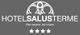 Immagine: Logo "HOTEL SALUS TERME", slogan "Ben essere, bel vivere", con quattro stelle.