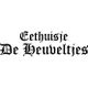 "Eethuisje De Heuveltjes" in gotisch lettertype, zwart op wit.