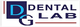 Logo with text: "Dental Lab" and stylized "D" and "G" letters in blue and purple.