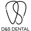 Logotipo de D&S Dental con forma abstracta de muela en líneas negras.