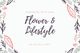 "Blätterrahmen mit Text: Handmade with Love, Flower & Lifestyle, by Nicole Vogt."