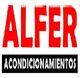 Texto en imagen: "ALFER Acondicionamientos" en letras rojas y blancas sobre fondo negro.