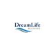DreamLife Recovery logo with blue and gray wave lines beneath the text.