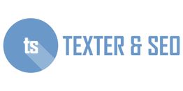 Blaues Logo mit dem Text "ts TEXTER & SEO" daneben in klarer Schrift.