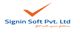 Logo of Signin Soft Pvt. Ltd. with an orange check mark and slogan "Get into your future."
