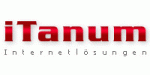 Logo mit rotem Text: "iTanum" und darunter "Internetlösungen" in grau.