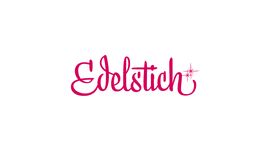 Schriftzug "Edelstich" in pink mit einem funkelnden Stern am Ende des Wortes.