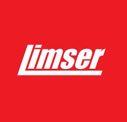 Logotipo de "Limser" en letras blancas sobre fondo rojo.