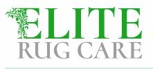 "Elite Rug Care logo with decorative green 'E' and gray text."