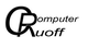 Logo mit dem Text "Computer Ruoff", wobei "C" und "R" künstlerisch ineinander verschlungen sind.
