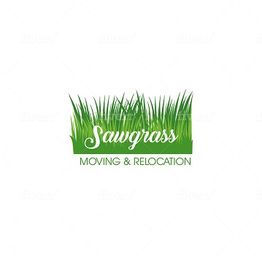 Logo: "Sawgrass Moving & Relocation" with grass design above the text.